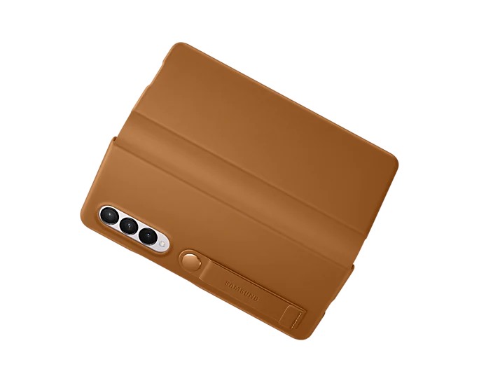 Knižkové puzdro Leather Flip Cover pre Samsung Galaxy Z Fold3, hnedá Knižkové puzdro Leather Flip Cover pre Samsung Galaxy Z Fold3, hnedá