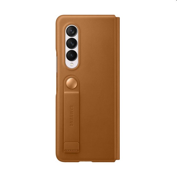 Knižkové puzdro Leather Flip Cover pre Samsung Galaxy Z Fold3, hnedá Knižkové puzdro Leather Flip Cover pre Samsung Galaxy Z Fold3, hnedá