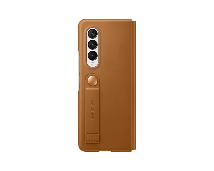 Knižkové puzdro Leather Flip Cover pre Samsung Galaxy Z Fold3, hnedá Knižkové puzdro Leather Flip Cover pre Samsung Galaxy Z Fold3, hnedá