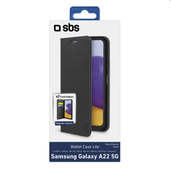Knižkové puzdro SBS Book Wallet Lite pre Samsung Galaxy A22 - A225F, čierna Knižkové puzdro SBS Book Wallet Lite pre Samsung Galaxy A22 - A225F, čierna