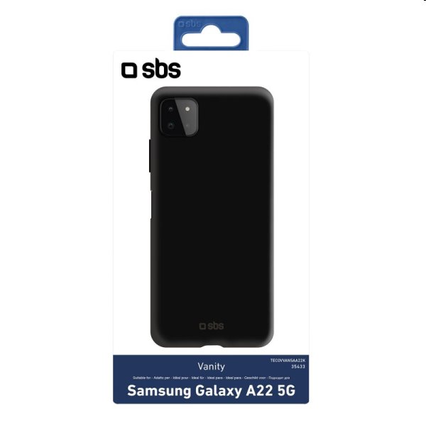 Zadný kryt SBS Vanity pre Samsung Galaxy A22 5G - A225F, čierna