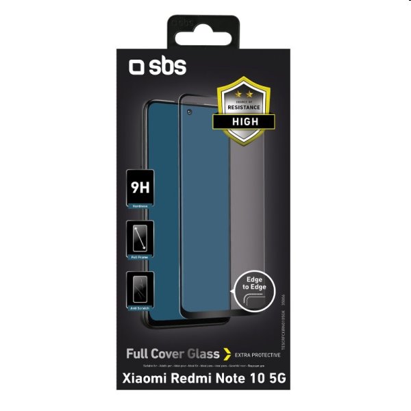 Tvrdené sklo SBS Full Cover pre Xiaomi Redmi Note 10 5G, Poco M3 Pro 5G, čierna Tvrdené sklo SBS Full Cover pre Xiaomi Redmi Note 10 5G, Poco M3 Pro 5G, čierna