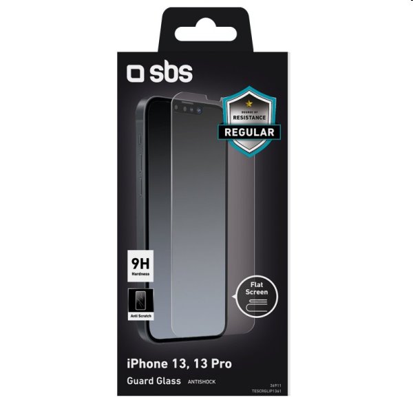 Tvrdené sklo SBS pre Apple iPhone 14, 13, 13 Pro, priesvitné