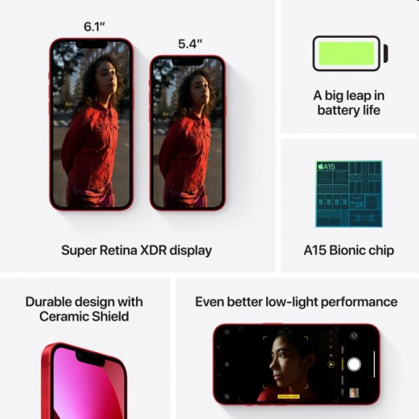 Apple iPhone 13 mini 256GB, (PRODUCT)červená