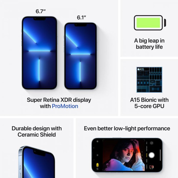 Apple iPhone 13 Pro Max 1TB, horská modrá