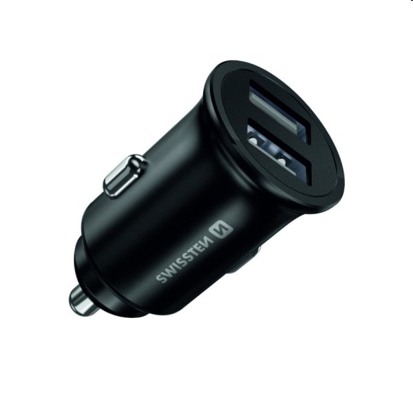 CL adaptér Swissten 2 x USB 4,8A, čierna CL adaptér Swissten 2 x USB 4,8A, čierna