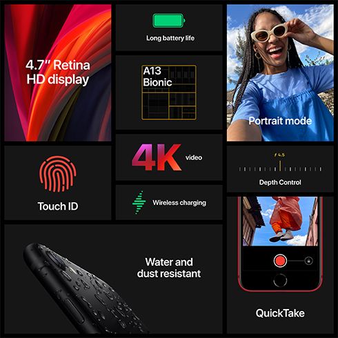 iPhone SE 64 GB čierna (2020) *Trieda B*