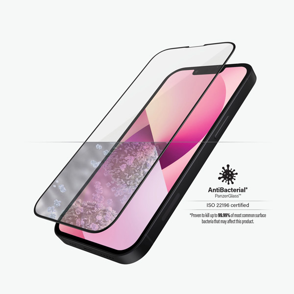 Ochranné temperované sklo PanzerGlass Case Friendly pre Apple iPhone 13 Mini, čierne