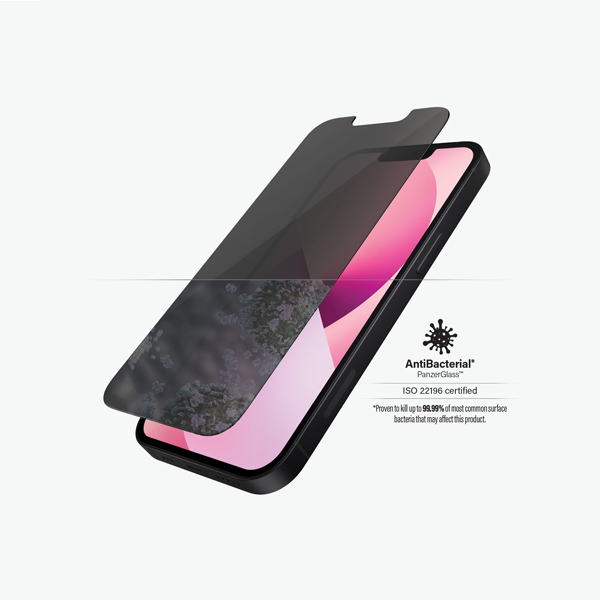 Ochranné temperované sklo PanzerGlass Standard Fit AB s privátnym filtrom pre Apple iPhone 13 mini, transparentná
