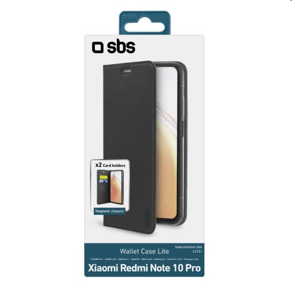 Puzdro SBS Book Wallet Lite pre Xiaomi Redmi Note 10 Pro, čierne Puzdro SBS Book Wallet Lite pre Xiaomi Redmi Note 10 Pro, čierne