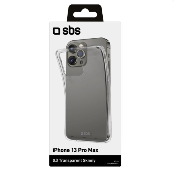 Zadný kryt SBS Skinny pre iPhone 13 Pro Max, transparentná