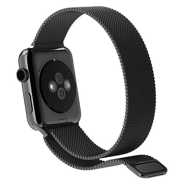 Swissten Milanese Loop remienok pre Apple Watch 38-40, grafitová čierna Swissten Milanese Loop remienok pre Apple Watch 38-40, grafitová čierna