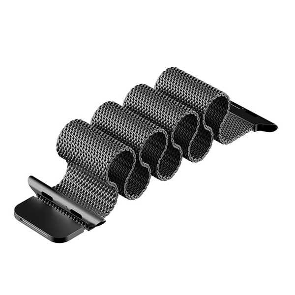 Swissten Milanese Loop remienok pre Apple Watch 38-40, grafitová čierna Swissten Milanese Loop remienok pre Apple Watch 38-40, grafitová čierna