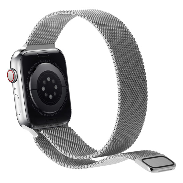 Swissten Milanese Loop remienok pre Apple Watch 38-40, strieborná