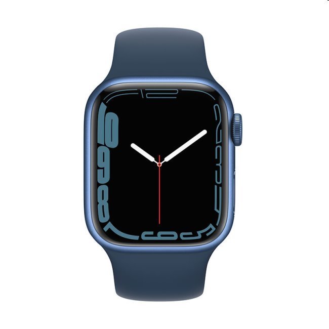 Apple Watch Series 7 GPS, 41mm Blue Aluminium Case with Abyss Blue Sport Band - Regular Apple Watch Series 7 GPS, 41mm Blue Aluminium Case with Abyss Blue Sport Band - Regular