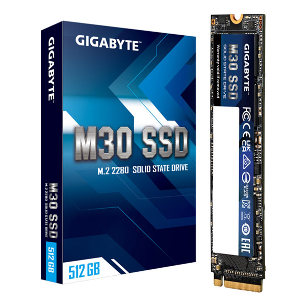 GIGABYTE M30 SSD disk 512 GB NVMe Gen 3 (3500 MB/s, 2600 MB/s)