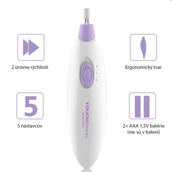 TOUCHBeauty 1039 Brúska na manikúru a pedikúru 5v1