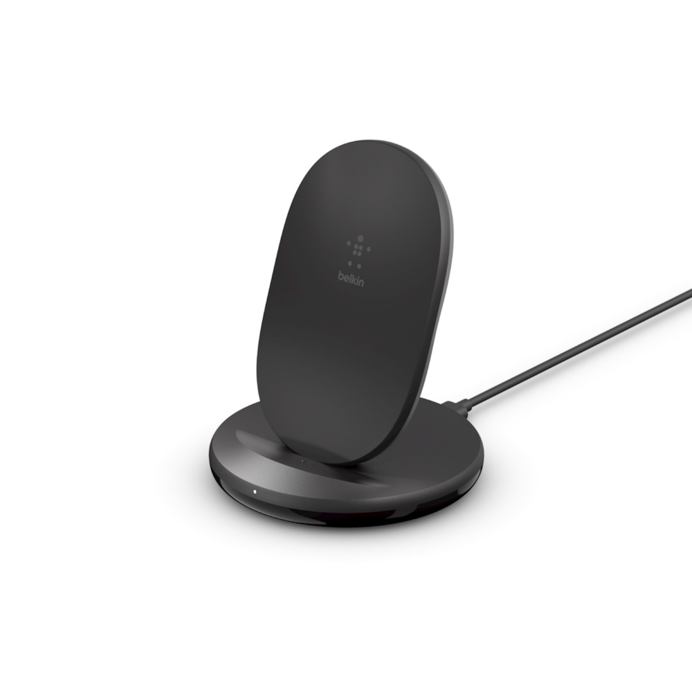 BELKIN Bezdrôtový nabíjací stojan 15 W vrátane napájacieho zdroja, čierna BELKIN Bezdrôtový nabíjací stojan 15 W vrátane napájacieho zdroja, čierna