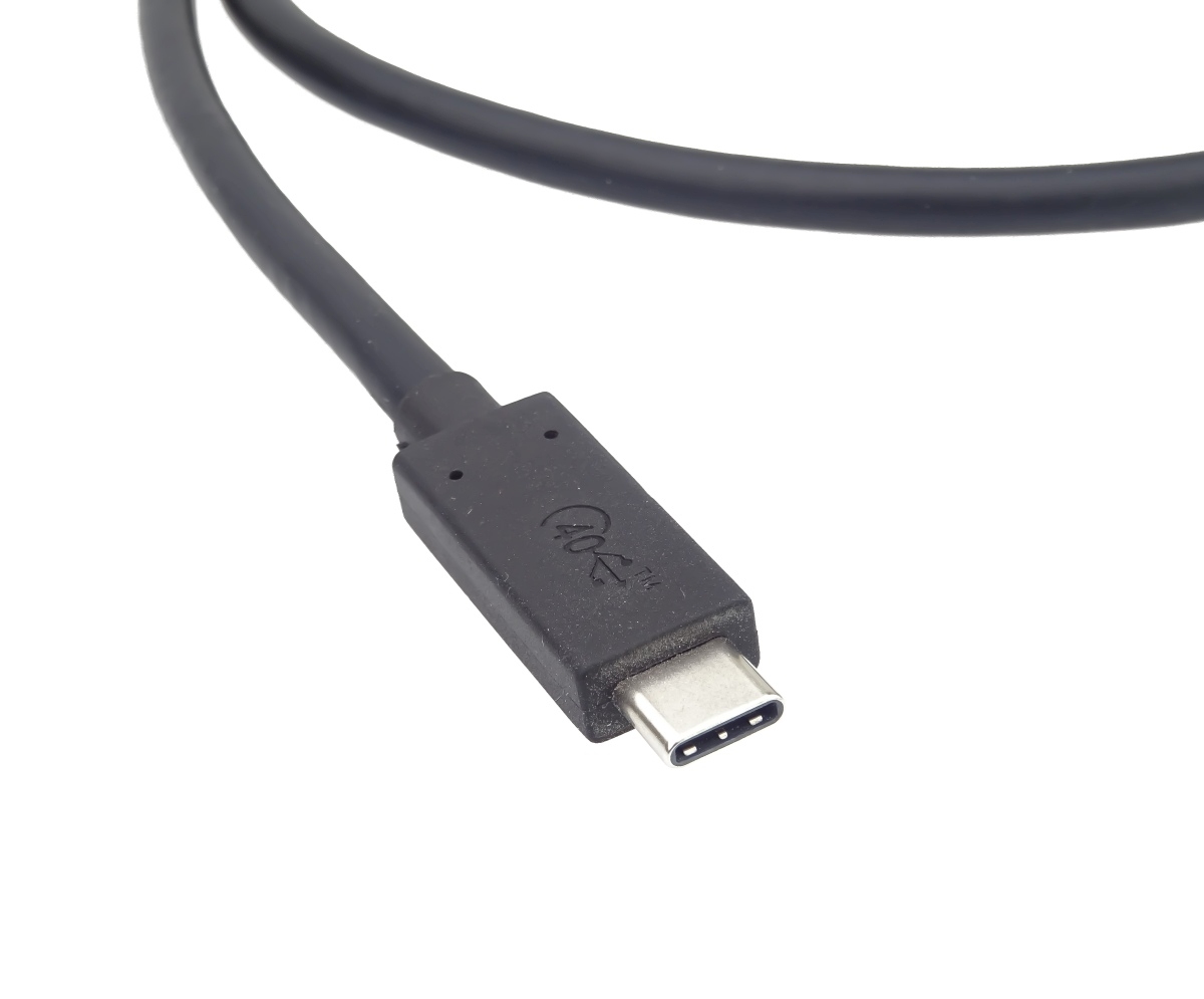 PremiumCord USB4 kábel 1 m, 40Gbps, Thunderbolt 3, certifikovaný USB-IF, čierny