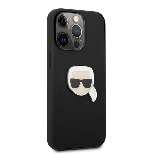 Zadný kryt Karl Lagerfeld TPU Choupette Head pre iPhone 13 Pro, čierna