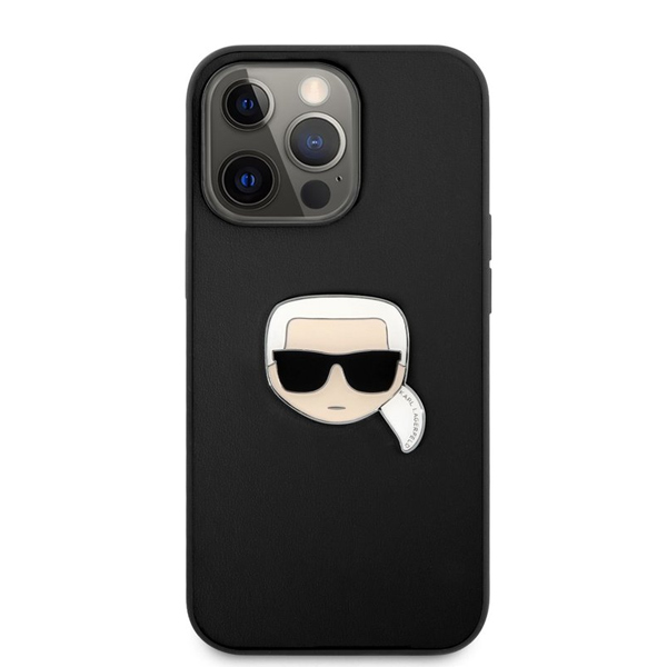 Zadný kryt Karl Lagerfeld TPU Choupette Head pre iPhone 13 Pro, čierna