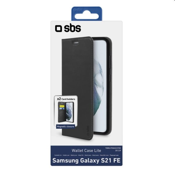 Knižkové puzdro SBS Book Wallet Lite pre Samsung Galaxy S21 FE, čierna Knižkové puzdro SBS Book Wallet Lite pre Samsung Galaxy S21 FE, čierna