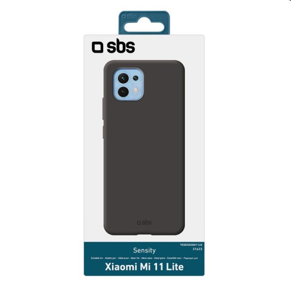 Zadný kryt SBS Sensity pre Xiaomi Mi11 Lite, čierna