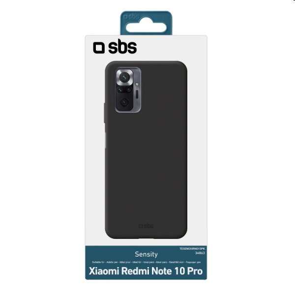 Zadný kryt SBS Sensity pre Xiaomi Note 10 Pro, čierna
