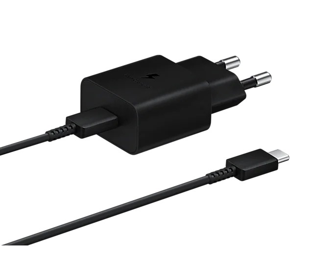 Rýchlonabíjačka Samsung 15 W s USB-C káblom, čierna