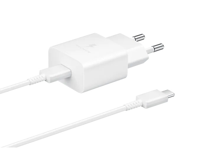 Rýchlonabíjačka Samsung 15 W s USB-C káblom, biela