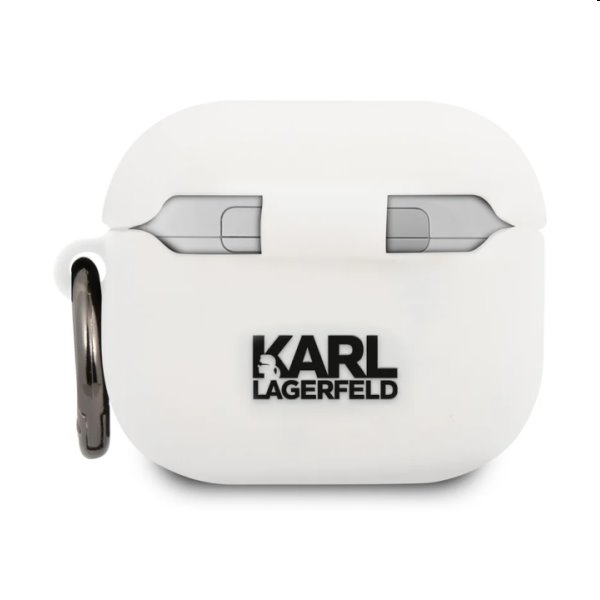 Karl Lagerfeld silikónový obal Karl Head pre Apple AirPods 3 (KLACA3SILKHWH), white