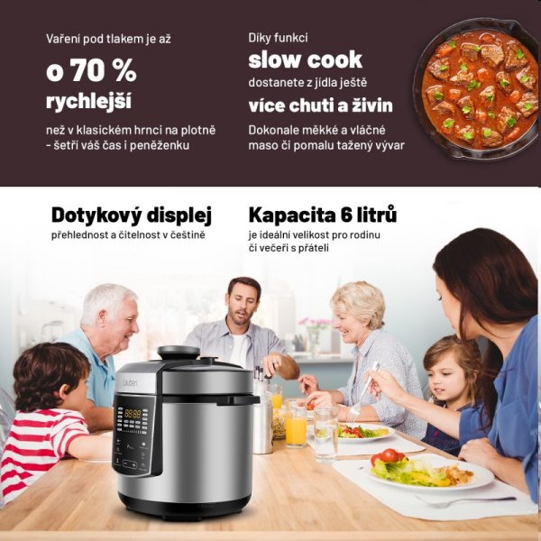 Lauben Multi Cooker 18SB, multifunkčný hrniec