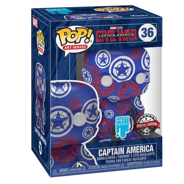 POP! Tees: Marvel Captain America Civil War (Art Series) Special Edition L