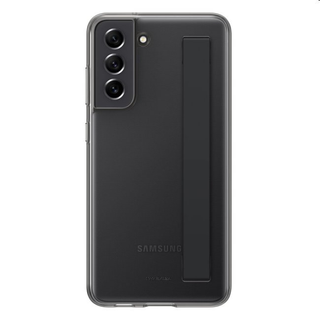Zadný kryt Clear Strap Cover pre Samsung Galaxy S21 FE 5G, grafitová