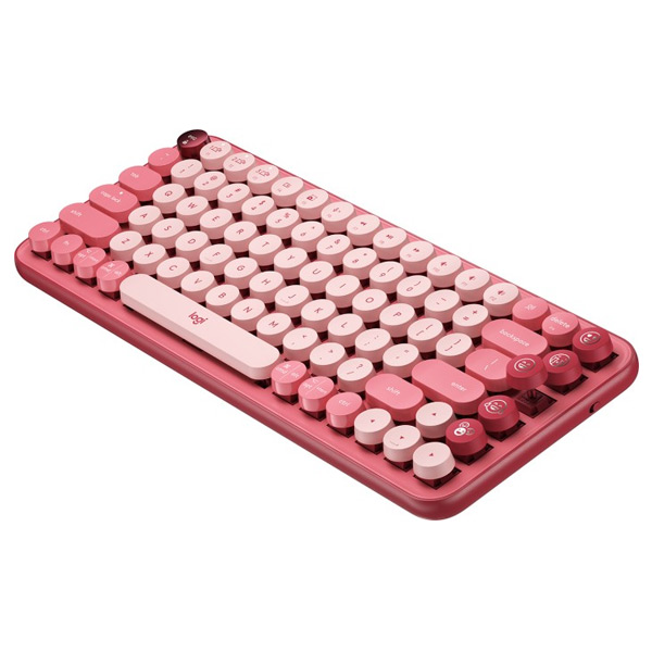 Bezdrôtová klávesnica Logitech POP Key Heartbreaker, ružová