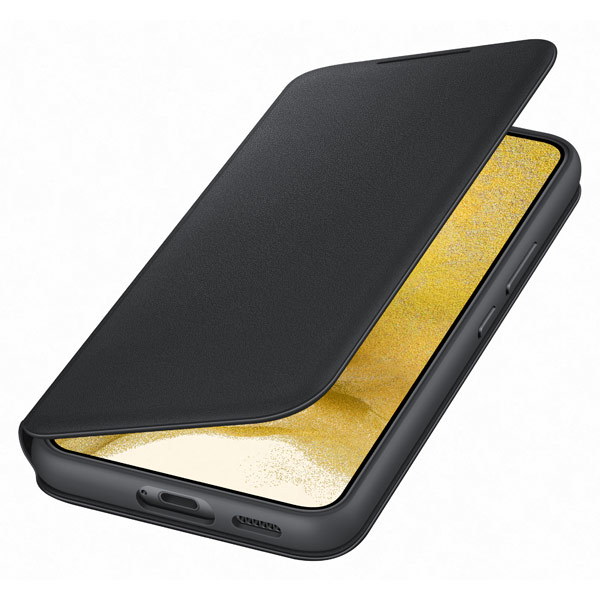 Knižkové puzdro LED View Cover pre Samsung Galaxy S22, čierna