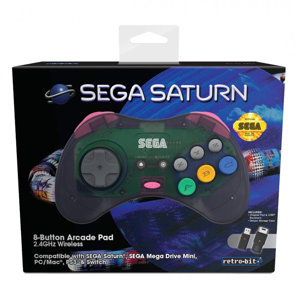 Retro-Bit SEGA Saturn 2.4G M2, šedý Retro-Bit SEGA Saturn 2.4G M2, šedý