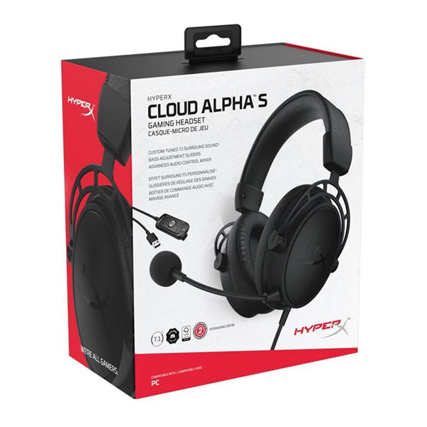 Herné slúchadlá HP HyperX Cloud Alpha S, čierne Herné slúchadlá HP HyperX Cloud Alpha S, čierne