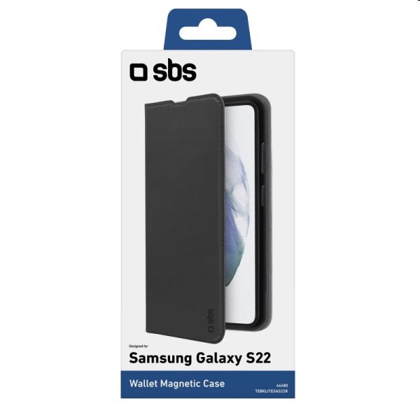 Knižkové puzdro SBS Book Wallet Lite pre Samsung Galaxy S22, čierna Knižkové puzdro SBS Book Wallet Lite pre Samsung Galaxy S22, čierna