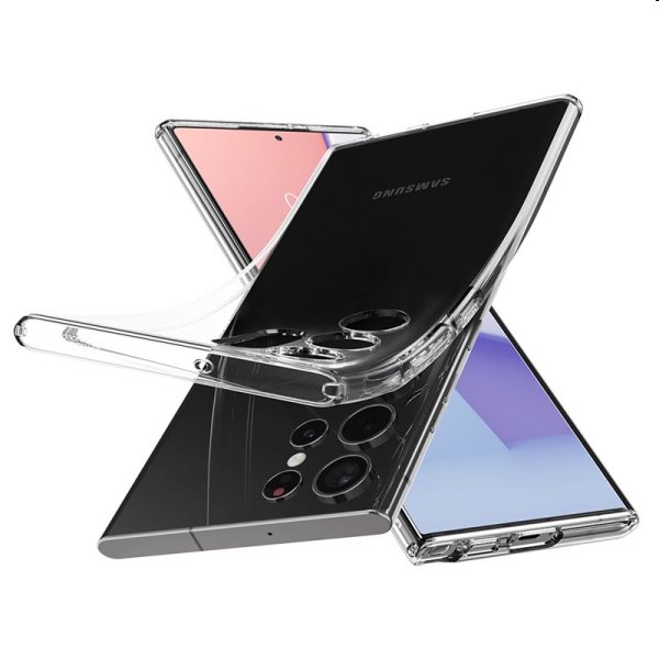 Puzdro Spigen Liquid Crystal pre Samsung Galaxy S22 Ultra, transparentné