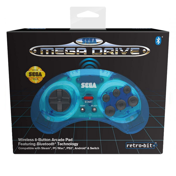 Retro-Bit SEGA Genesis BT Pad, modrý