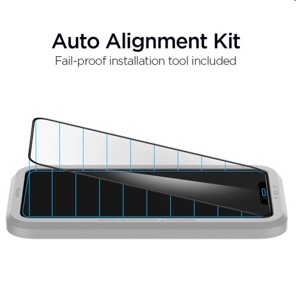 Tvrdené sklo Spigen Align Glass FC pre Apple iPhone 11, XR, čierna