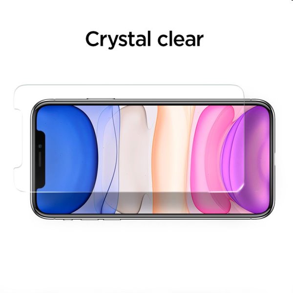 Tvrdené sklo Spigen Align Glass FC pre Apple iPhone 11, XR, čierna