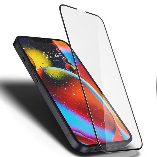Tvrdené sklo Spigen tR Slim HD pre Apple iPhone 13 mini, čierna
