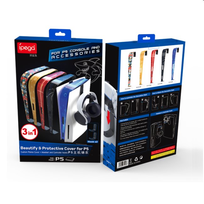 Dekoratívny kryt iPega P5018A pre PlayStation 5, red Dekoratívny kryt iPega P5018A pre PlayStation 5, red