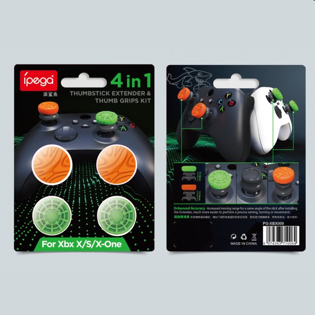 iPega XB009 Xbox Series X/S, Xbox One controller cap set, orange/green
