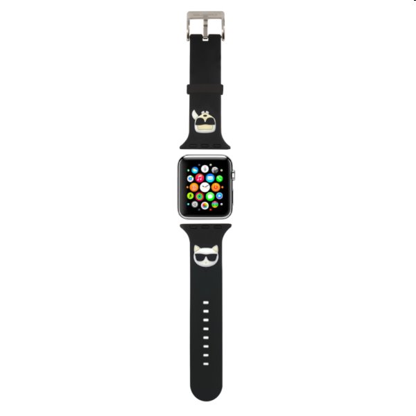 Karl Lagerfeld Karl and Choupette remienok pre Apple Watch 38/40mm, black