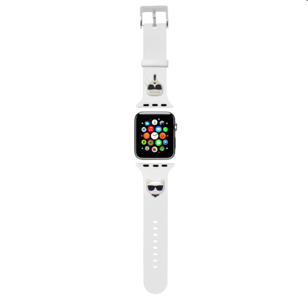 Karl Lagerfeld Karl and Choupette remienok pre Apple Watch 42/44 mm, biela Karl Lagerfeld Karl and Choupette remienok pre Apple Watch 42/44 mm, biela