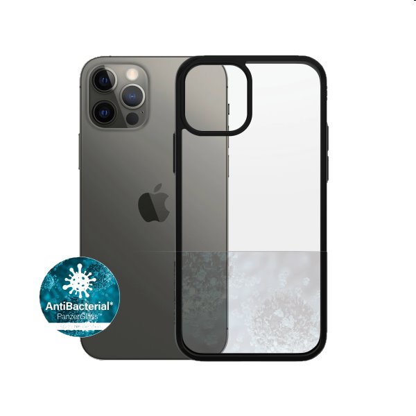 Zadný kryt PanzerGlass ClearCase AB pre Apple iPhone 12/12 Pro, čierna