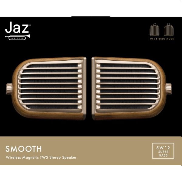 JAZ Bezdrôtový reproduktor 2v1 TWS Smooth, hnedá